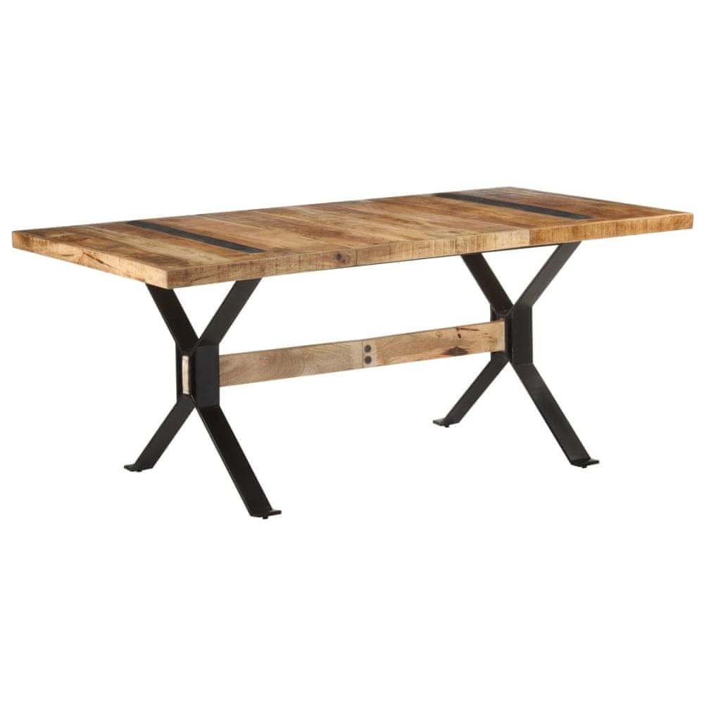 Vidaxl Jedálenský stôl 180x90x76 cm, surové mangové drevo